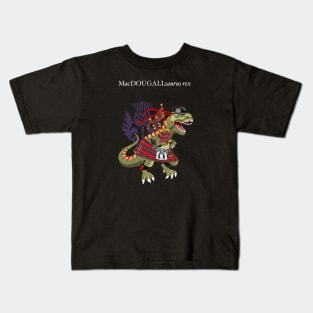 Clanosaurus Rex MacDOUGALLsaurus rex MacDougall Scotland Ireland Family Tartan Kids T-Shirt